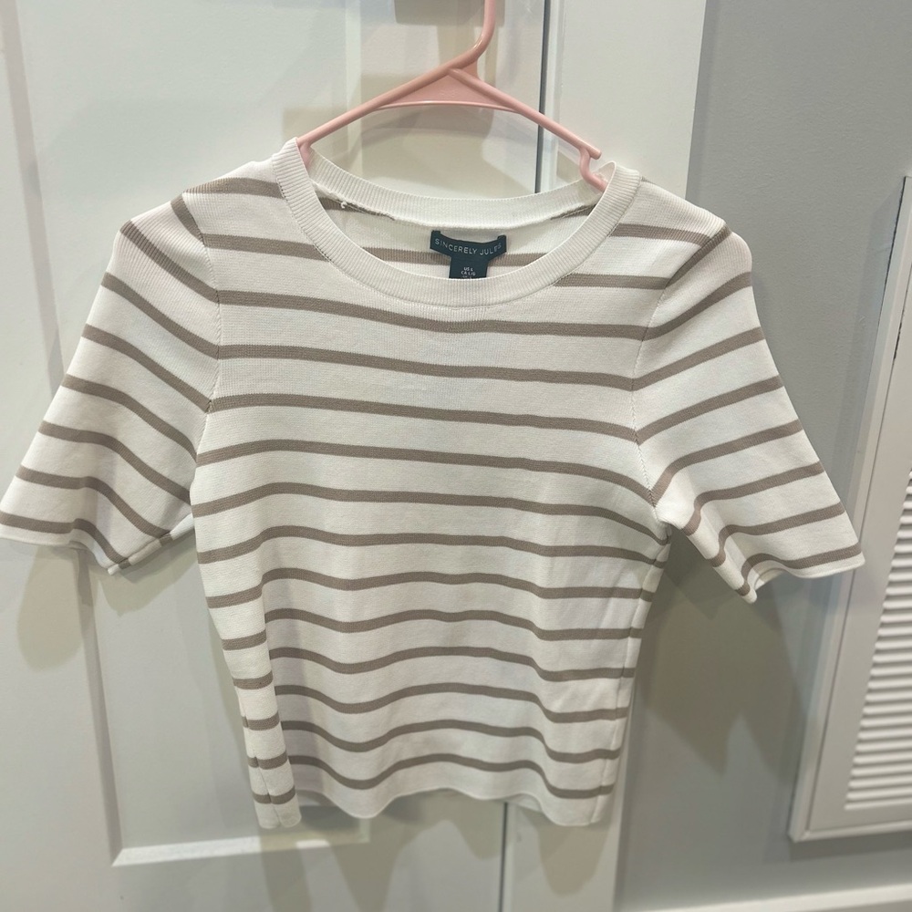 Striped Short Sleeve Top